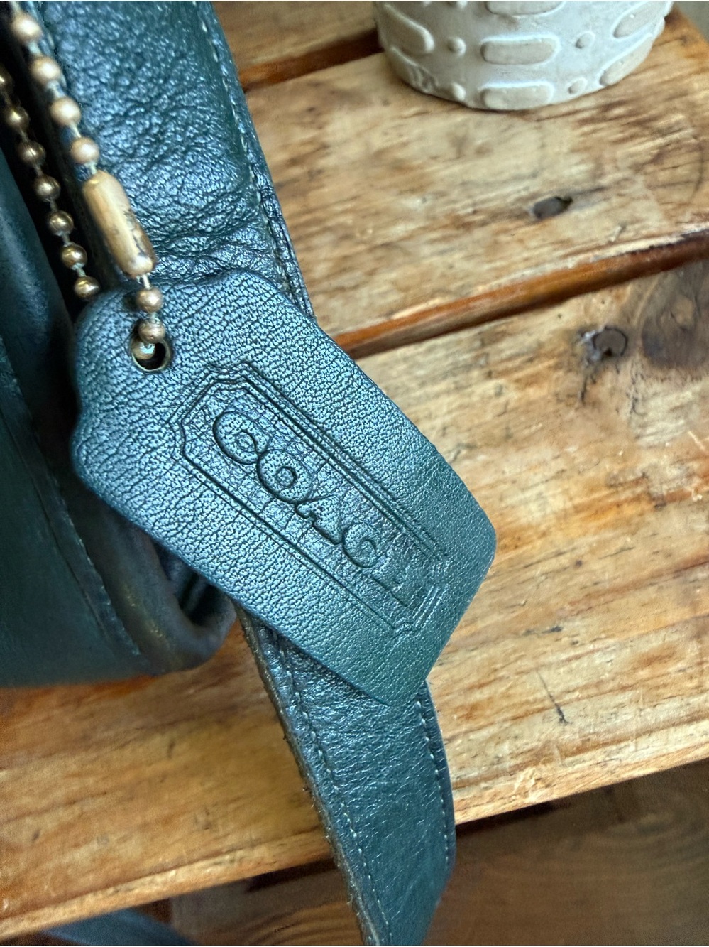 Vintage Coach Taylor Zip Shoulder Bag in Bottle Green - Picture 5 of 8